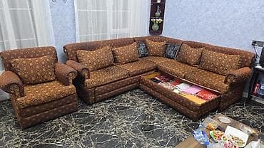 kreslo gence: İşlənmiş, Künc divan, Kreslo, Bazalı, Açılan — 5