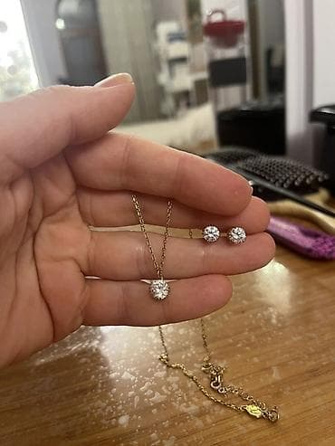 zerger: Swatovski desti orijinaldır Zərif zərgərlik dəsti – boyunbağı və — 1