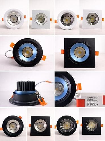 Gömülə LED spot işıqlar – dairəvi və kvadrat korpus variantları