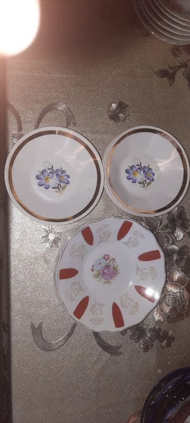 ucuz qab qacaqlar: Boşqablar, rəng - Ağ — 15