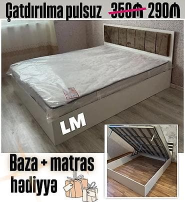 intex matras: İki nəfərlik bazalı taxt - Sifarişlə və yeni - Ölçü: 2 m x 1 m 60 sm — 1