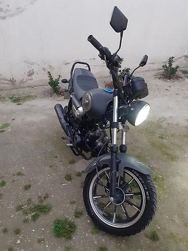 Мототранспорт: Kruizer tərzində şəhər motosikleti - Rəng: tünd boz, mat effektli — 1