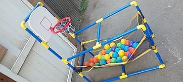 Roliklər: Uşaq üçün basketbol və top hovuzu seti - 2‑i‑1 oyun komplekti: üst — 1