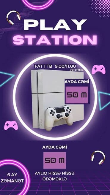 работа part time: Playstation 4 Nagd ve kredit Cemi 10 deq erzinde onlayn senedlesme — 1