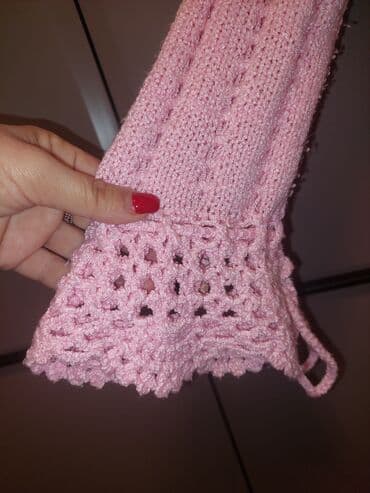 женские длинные кардиганы: Açıq-çəhrayı rəngdə, zərif naxışlı toxuma qadın kardiqanı. - Marka — 2