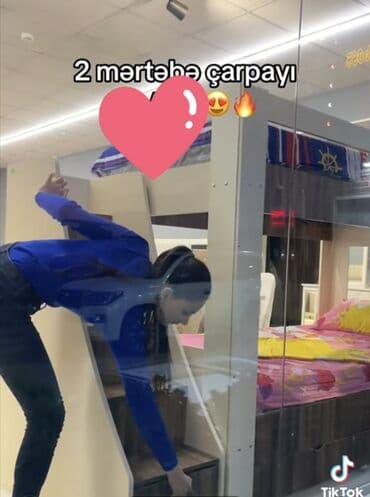 Oğlan və qız üçün, Çarpayı, Matrassız, Siyirməli, MDF