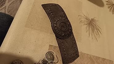 Qol saatları və aksesuarlar: Məhsul: Əl işı gümüşü görünümlü bəzək dəsti – kəmər toka hissələri və — 6