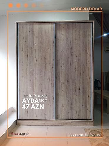 Modern dolab kredi̇tlə | ayda 47 azn modern dizaynda, rahat açılıb