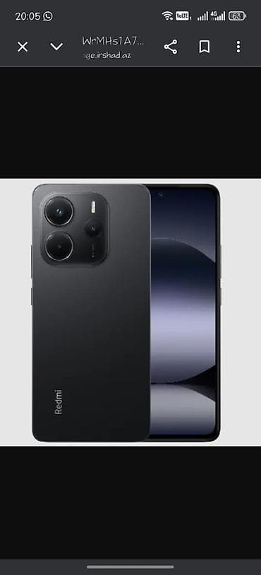 redmi k60: Redmi Note 14, 256 GB, rəng - Qara, Barmaq izi, İki sim kartlı — 4