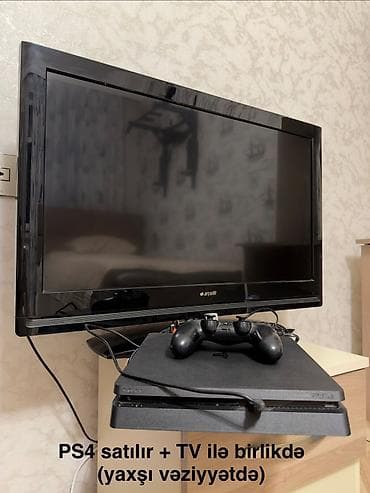 Tv ve PlayStation4 qiymet birge 420 man.iki oyun diski de ustunde lalafo.az -da Tv ve PlayStation4 qiymet birge 420 man.iki oyun diski de ustunde