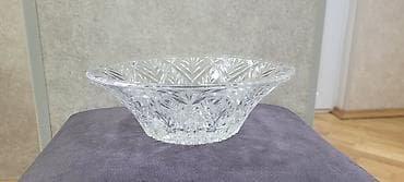 meyvə vazı: Kəsimli şüşə/kristal meyvə və ya salat qabı - Material: ağır kəsimli — 1