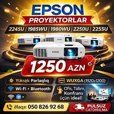 mini proektor: İşlənmiş Portativ Proyektor Epson, Ödənişli çatdırılma — 2