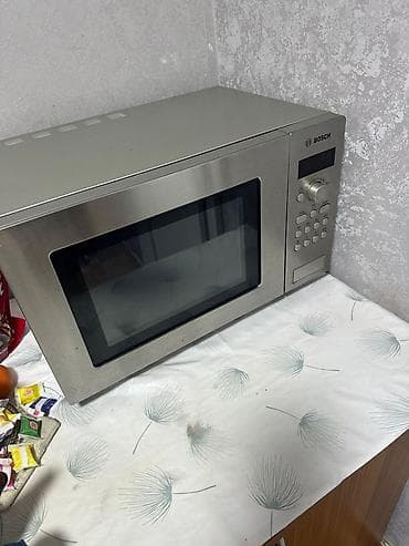 mətbəx sobasi: Mikrodalğalı soba Bosch, Ayrıca dayanan, Mikrodalğalar ilə, rəng - Gümüşü — 1