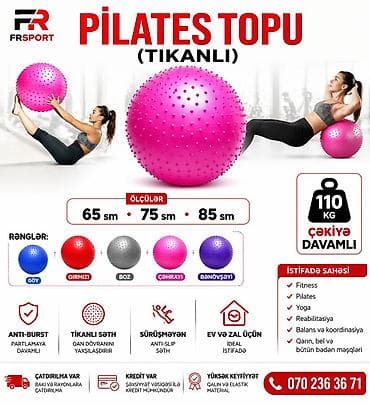 💥 Pilates topu,fitbol 65 sm - 13 azn,75 sm - 15 azn,85 sm - 17 azn ✅