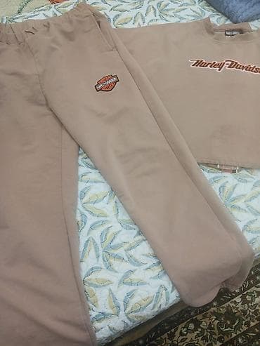 Harley-Davidson iki hissəli dəst - Rəng: bej/qaramel tonunda -