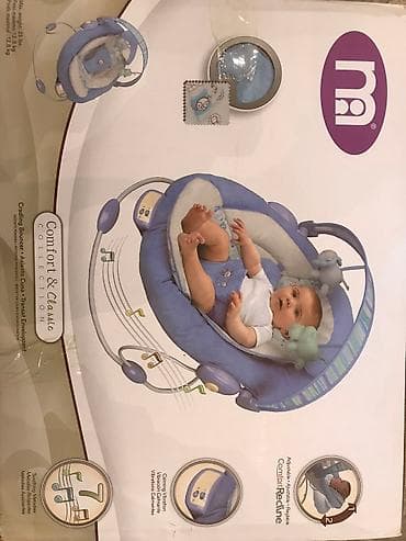 Nənnilər: Кресло-люлька музыкальная, возраст 0-3 Mothercare, в отличном — 3
