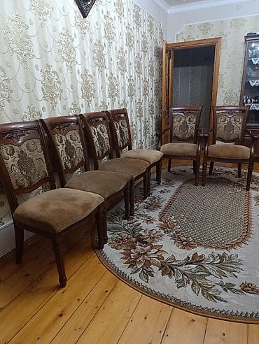 qədimi masa: Qonaq otağı üçün, 8 stul — 3