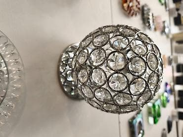 şfer: Kristal dekorativ divar lampası - Forma: sferik plafon – metal — 1