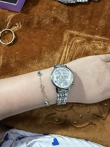 smart watch u8: Qol saatı, Emporio Armani, rəng - Gümüşü — 5