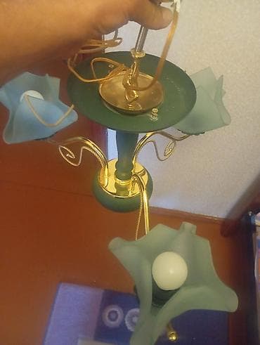 dekor isiq: Çılçıraq, 3 lampa, Metal — 1