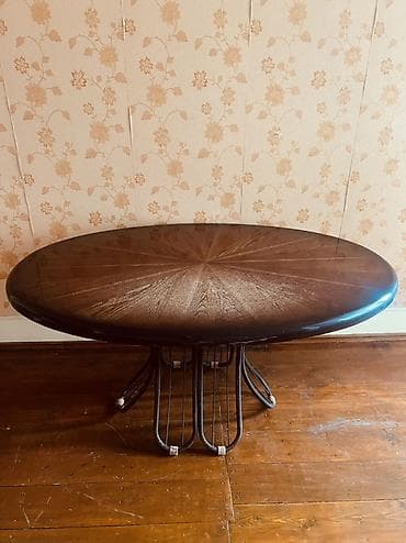 Qonaq masası, Açılmayan, Taxta, Oval masa