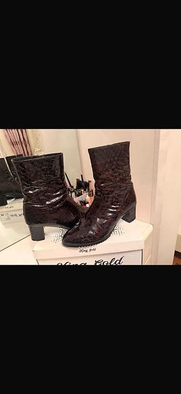 Çəkmələr: Qısaboğaz, Ölçü: 42, rəng - Qəhvəyi, Yeni — 2