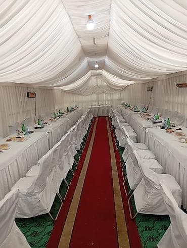 yolda teker temiri: Mərasim çadırı və məclis dekorasiyası xidməti isdenilen ölçüde — 2
