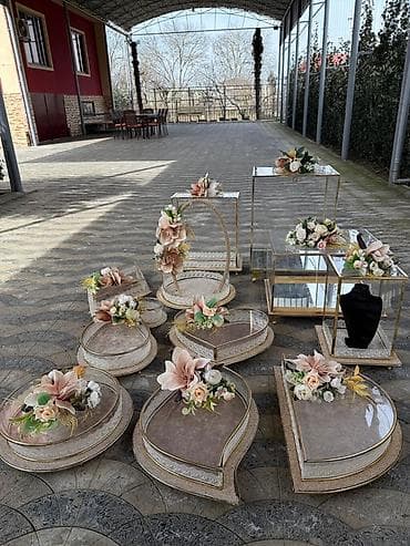 Fişənglər şousu: Xonça və nişan/söz mərasimi üçün dekorativ vitrin dəsti - Zərif — 2