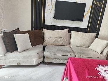 kreslosu: Künc divan dəsti - Forma: L-şəkilli künc divan, 3 moduldan ibarət - — 1