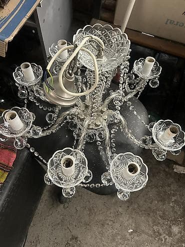 Şəkillər, tablolar: Çılçıraq, 8 lampa, Xrustal — 4