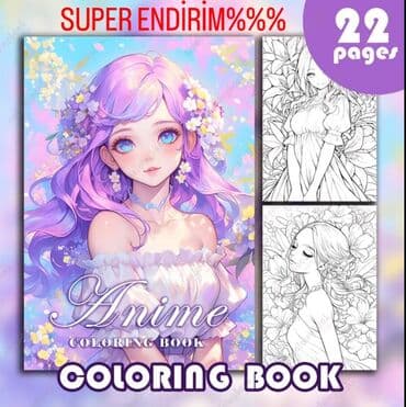 Məktəb dərslikləri: Anime Coloring Book – 22 səhifə - Mövzu: anime tərzində detallı — 1