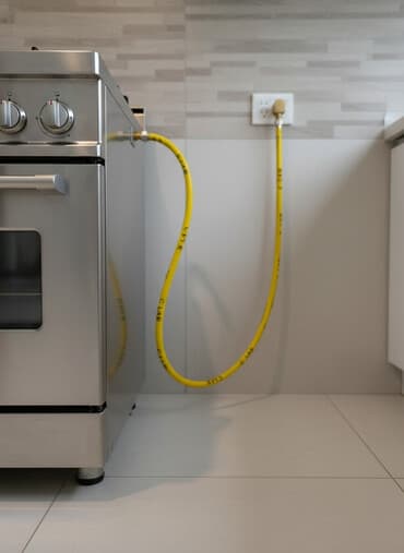 Qaz üçün elastik şlanq – sarı rəngli, büzməli (corrugated) quruluşlu