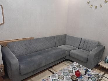 Divanlar: Künc divan, İşlənmiş, Açılan, Bazalı, Vеlur parça, Çatdırılma yoxdur — 2