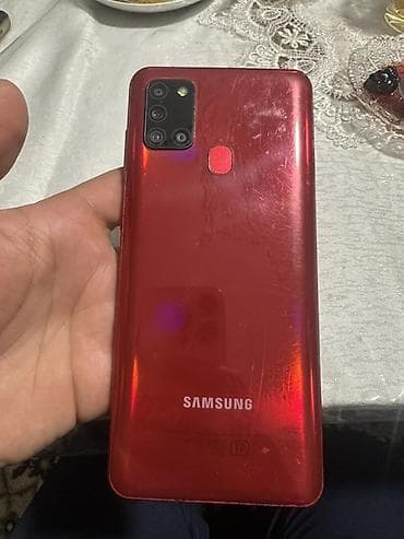 ipad pro 2018: Samsung Galaxy A21S, rəng - Qırmızı, Barmaq izi — 3