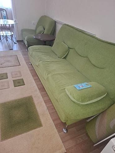 2 el mebel: Divan, İşlənmiş, Vеlur parça — 4