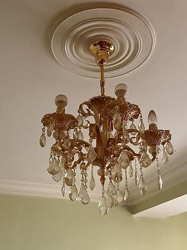 Tekstil: Çılçıraq, 10 və daha çox lampa, Metal — 1