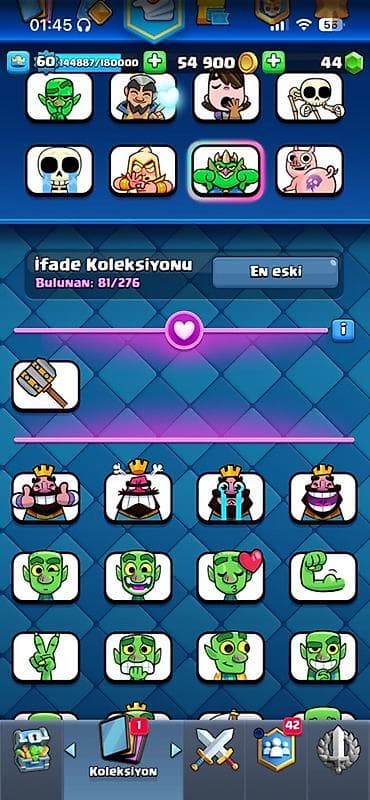 kart oyunları: Clash Royale hesabı – yüksək səviyyəli kolleksiya - Kral Səviyyəsi — 6