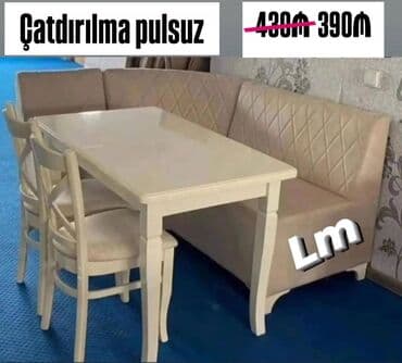 metbext divani: 💫 Mətbəx dəsti Qiymət : 390₼ Divan:1.20x1.70 Masa :70x1.20 — 2