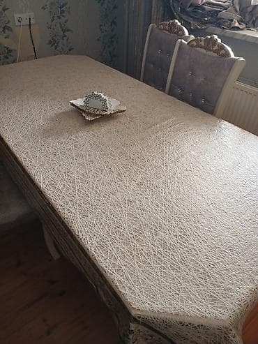 kafe ucun stol stullar: Qonaq otağı üçün, Açılmayan, Dördbucaq masa, 4 stul — 2