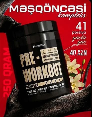 Pre Workout Nuveller PRE-WORKOUT Complex – vanil dadlı, 250 qram (41