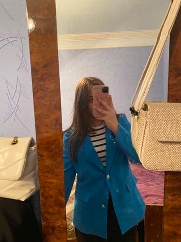 cins pencekler: ZARA qadın blezeri - Rəng: parlaq mavi (electric blue) - Model — 5