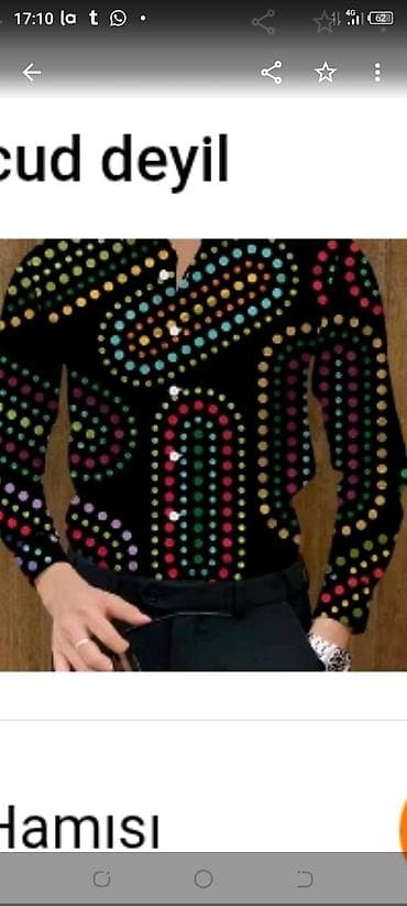 dini koynek: Kişi köynəyi – uzunqol, düyməli model. Parlaq çoxrəngli xırda — 3