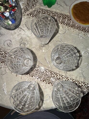 daş stəkan: Stəkanlar, rəng - Ağ, Şüşə, 6 ədədli dəst, Çexiya — 1