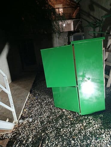 Mətbəx kombaynları və doğrayıcıları: Yaşıl rəngdə iki qapılı soyuducu - Tip: məişət soyuducusu, iki — 1