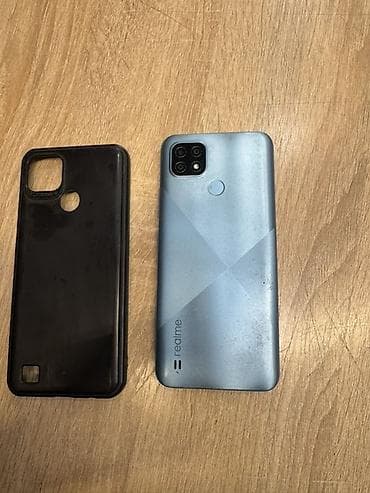 micro qulaq: Realme C21, 2 GB, rəng - Mavi, Barmaq izi — 2