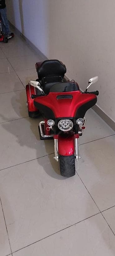 Uşaq elektrikli üçtəkərli motosiklet - Korpus rəngi: qırmızı/qara — 1