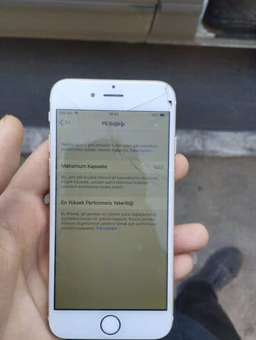 rəsmi note 14 pro: IPhone 6, 32 GB, Gümüşü, Qırıq — 3