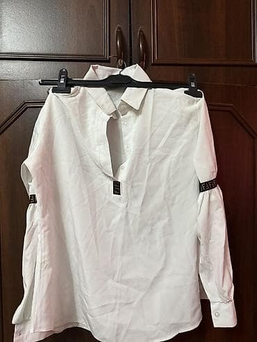 elf bar topdan satis: Ağ rəngli uzunqol köynək - Klassik yaka, ön hissədə düyməli bağlanma — 1