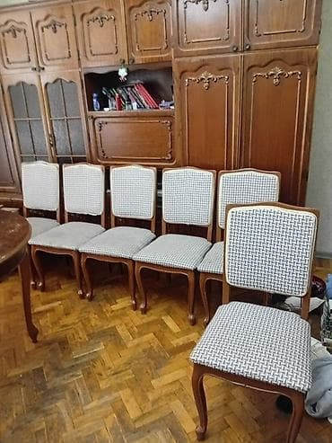 sazan yemi: Qonaq otağı üçün, Açılmayan, Yumru masa, 6 stul — 2