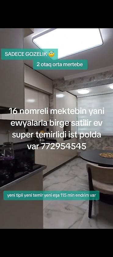 mingəcevirdə ev elanları: Mingəçevir, 2 otaqlı, Köhnə tikili, 40 kv. m — 6